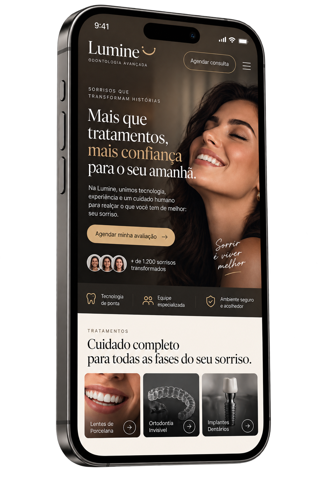 Projeto mobile para clínica odontológica, representando impacto digital